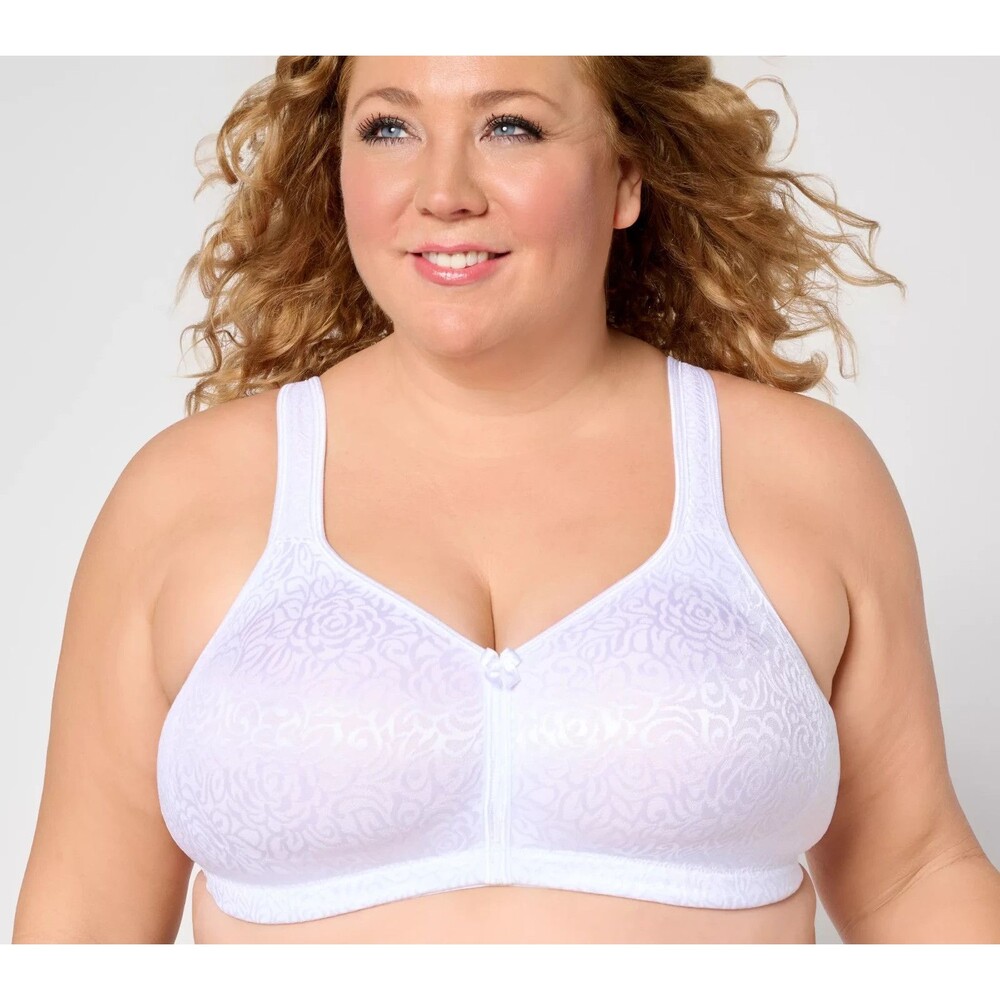 Breezies Wild Rose Seamless Wirefree Support Bra - Core - White, 38C